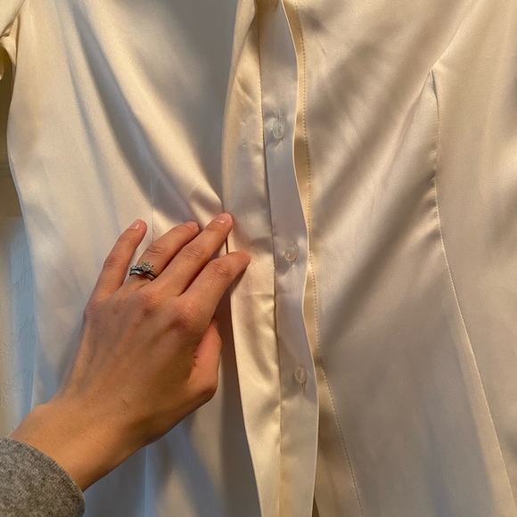 Silk Button Down Blouse - Picture 5 of 6